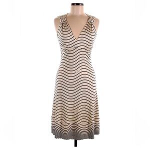 Tory Burch Silk 100% A-line Plunge Sleeveless Midi Sullivan Casual Dress sz XS